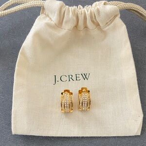 J. Crew Gold and Silver Crystal Earrings